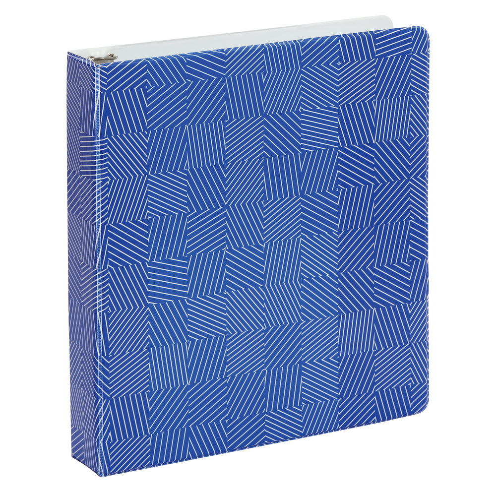 Classeur à 3 anneaux Oxford Labyrinth 1,5" - Bleu