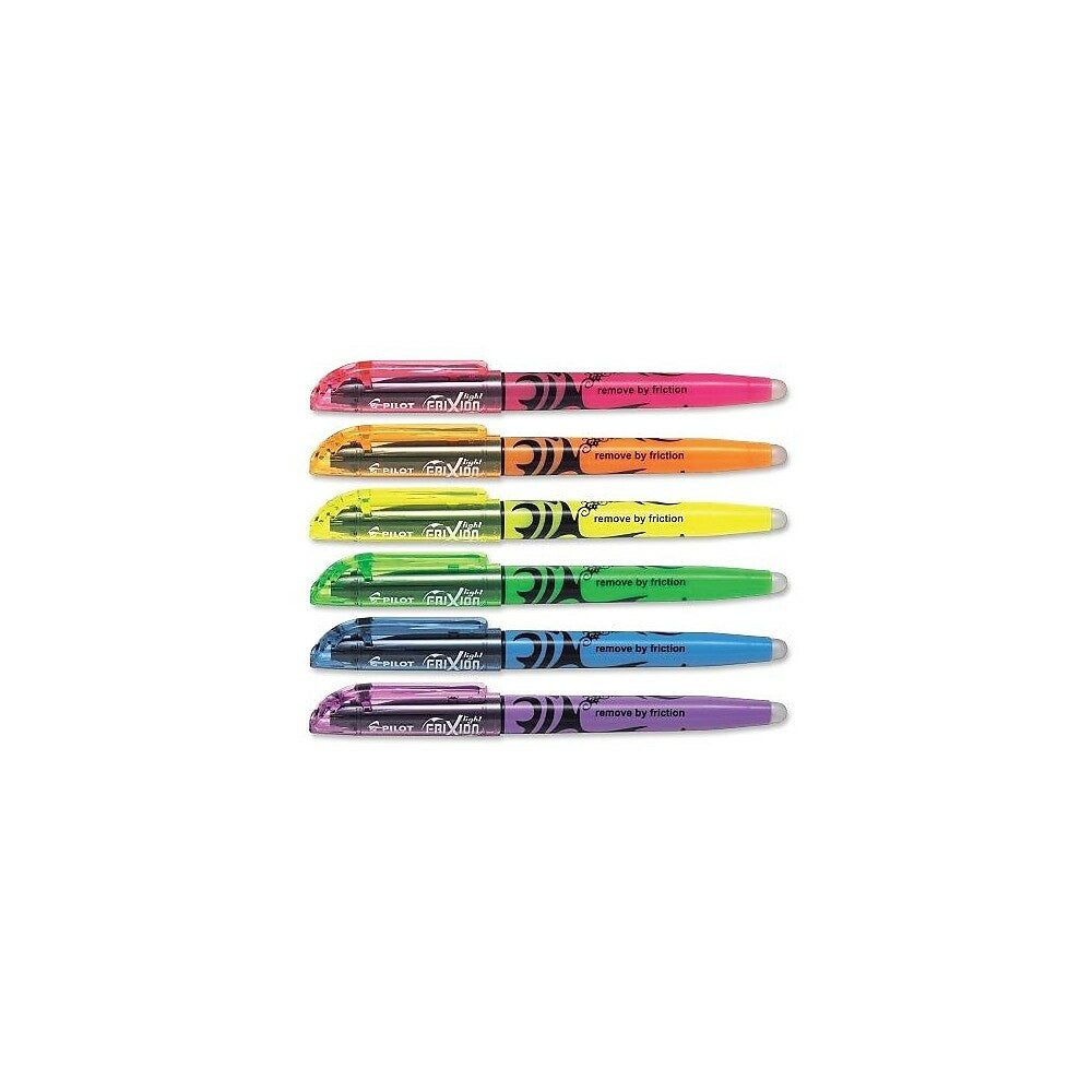 Surligneurs effaçables à pointe biseautée Pilot FriXion Light - Couleurs assorties - Lot de 6