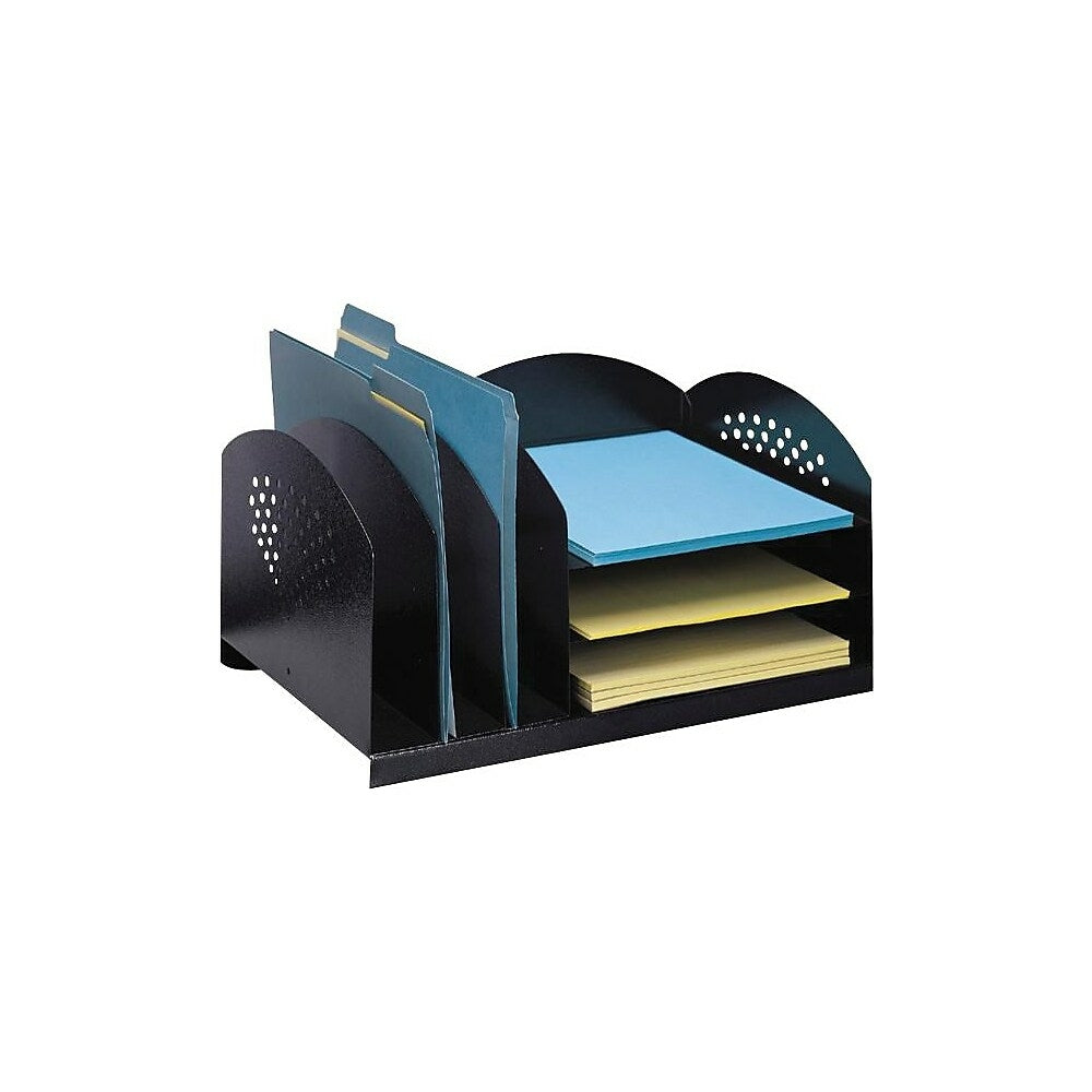 Support de bureau combiné en acier Safco, noir