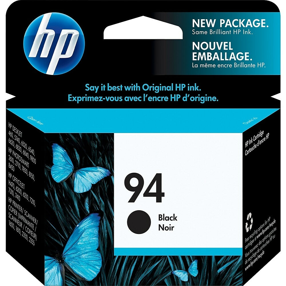 Cartouche d'encre noire d'origine HP 94 (C8765WN)