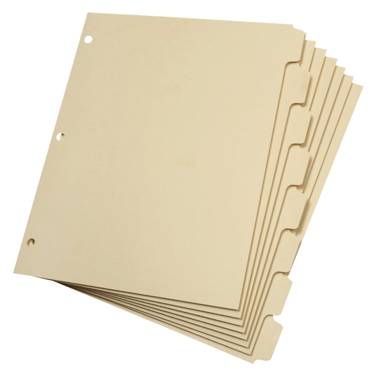Tops Buff Write-On Dividers - 8 Tabs