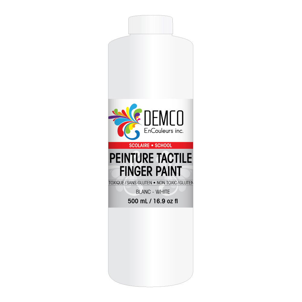 DEMCO EnCouleurs Inc School Fingerpaint - 500 mL - White
