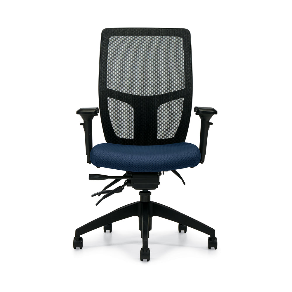 Fauteuil de bureau inclinable à dossier haut Global Mirage - Tissu Twilight Terrace - Bleu