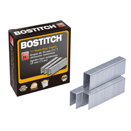 Agrafes robustes Bostitch - 15/16 po - Capacité de 210 feuilles - Paquet de 1 000