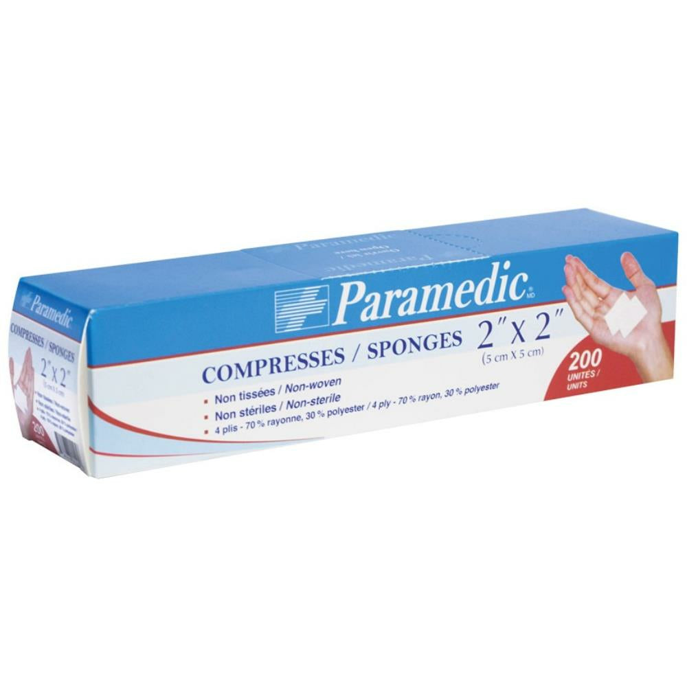 Paramedic 2" X 2" Non Sterile Pads - 200 Pack