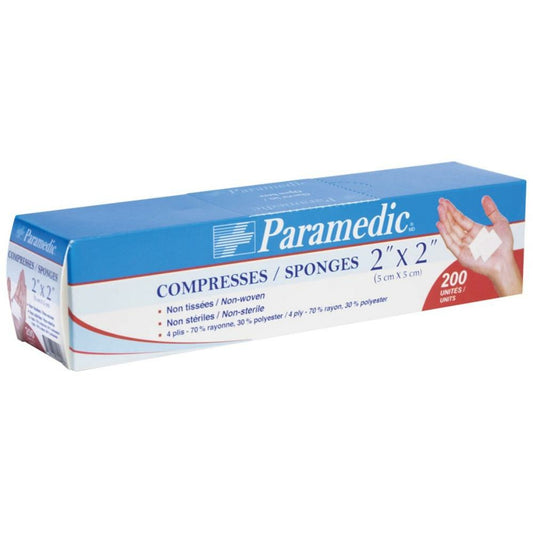 Paramedic 2" X 2" Non Sterile Pads - 200 Pack