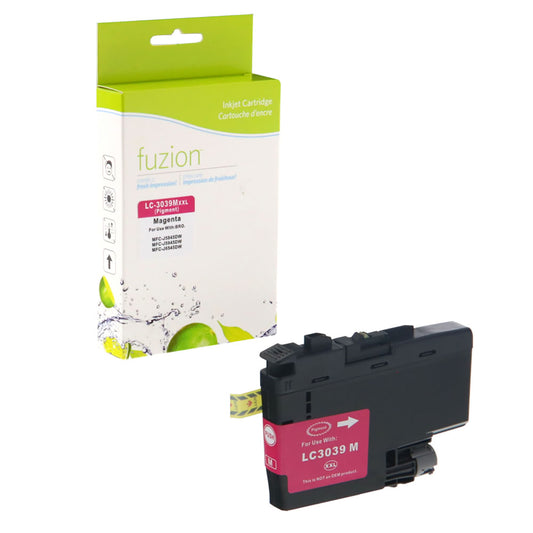 fuzion Brother LC-3039M Compatible Inkjet Cartridges - Standard Yield - Magenta
