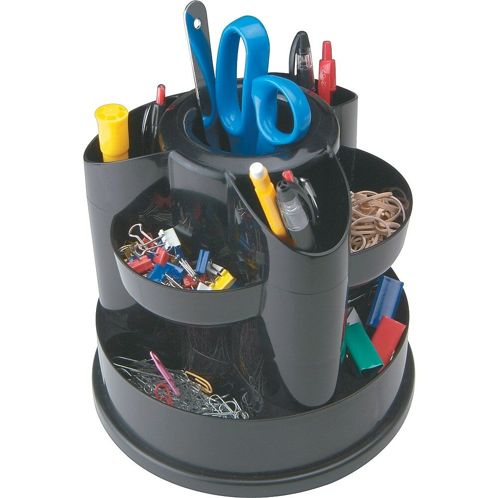 Staples Rotating Desk Organizer - Black