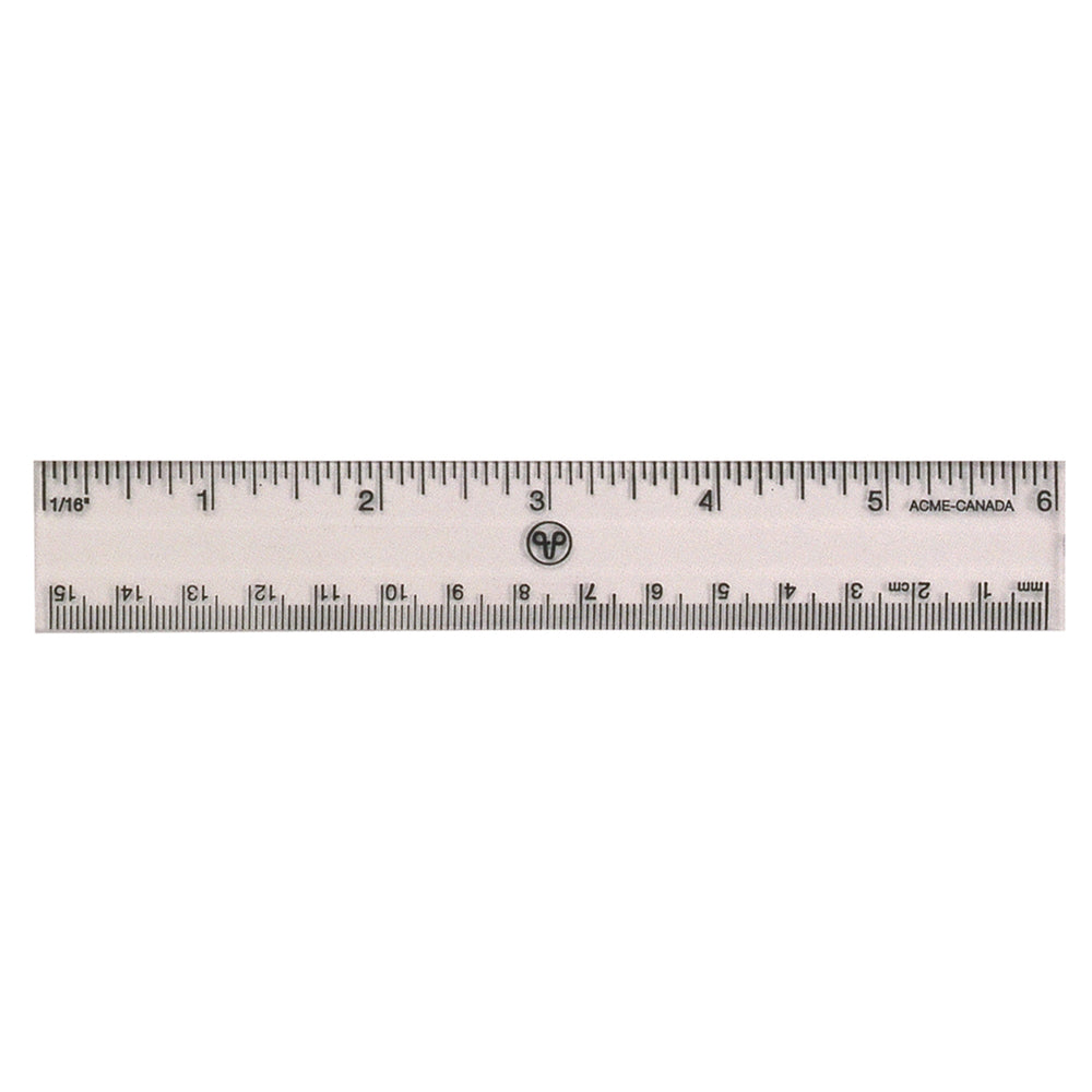 Règle en plastique Westcott - 15 cm/6" - Transparente