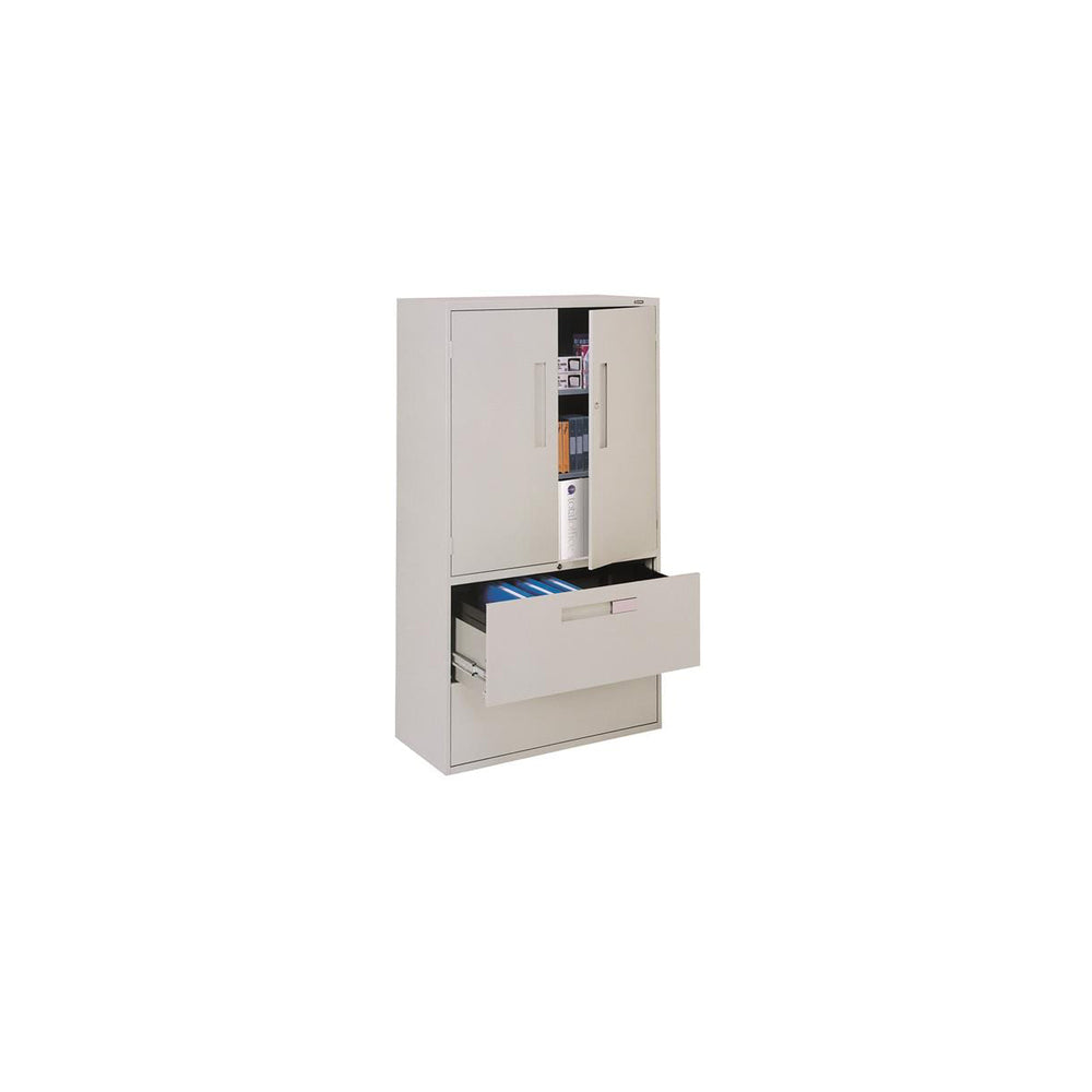 Global 9300 Series 36" 2-Drawer Multi-Storage File Cabinet - Grey