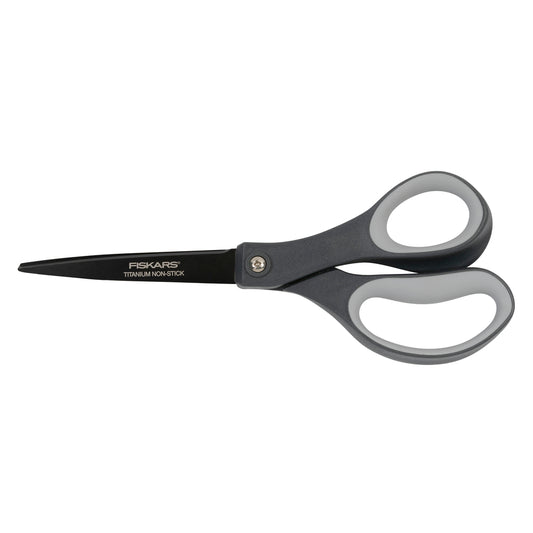 Fiskars 8" Performance Softgrip Titanium Non-Stick Scissors