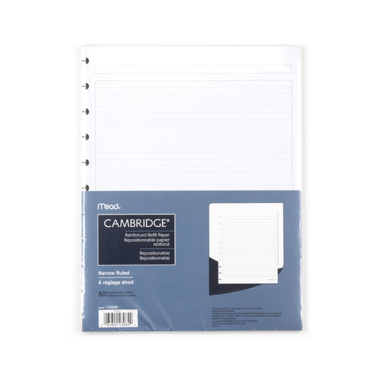 Cambridge Disc Refill Paper - Lined - Large - 50  Sheets