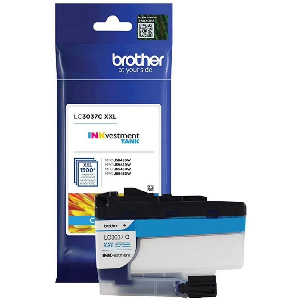 Brother Cyan Inkvestment Ink Cartridge, Super High Yield (LC3037CS)