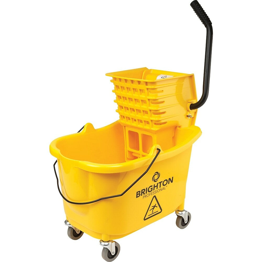 Staples Mop Bucket, Yellow, 35 Quart