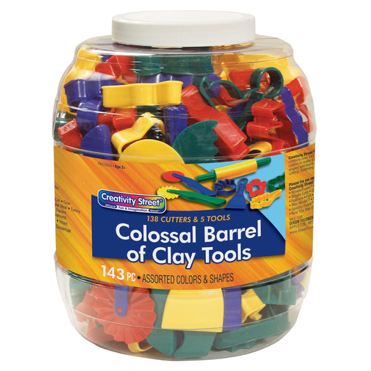 Creativity Street Colossal Barrel of Clay Tools, Assorted Colors, Assorted Sizes, 143/pkg.