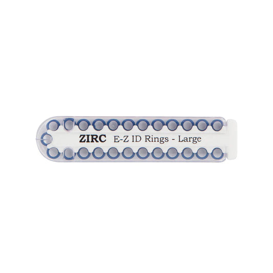 ZIRC E-Z ID RINGS REFILL 25/Pk Large #70Z200T (Dark Blue)