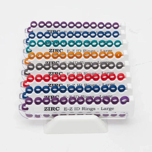 ZIRC E-Z ID RINGS SYSTEM Jewel colours Large 25x8 (J-S) #70Z215