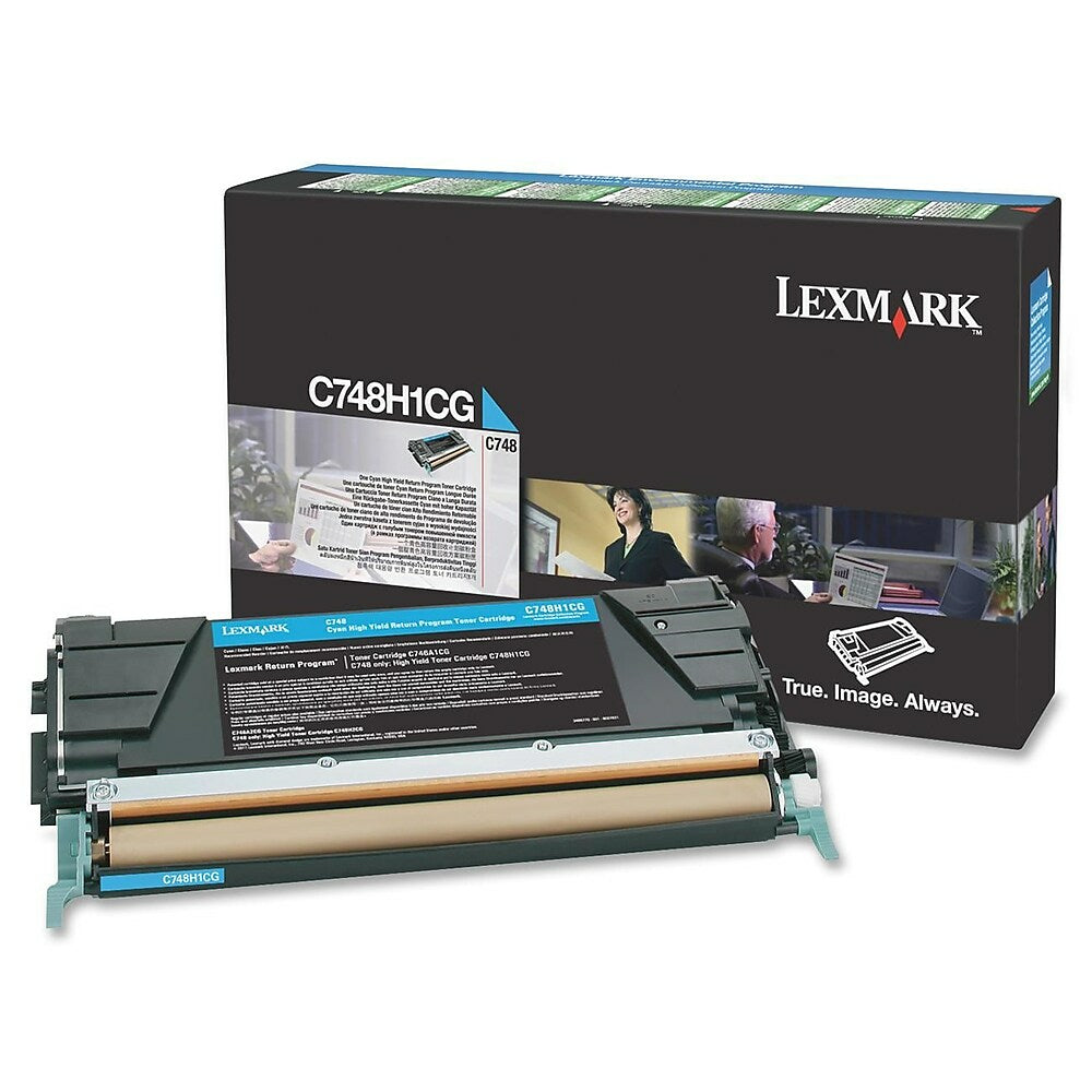 Cartouche de toner Lexmark C748 (programme de retour) - Laser - Haut rendement - Cyan - (C748H1CG)