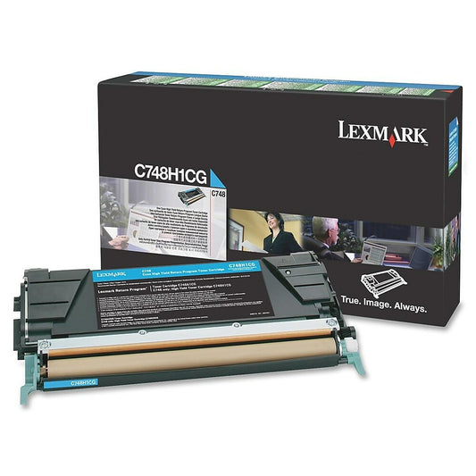 Cartouche de toner Lexmark C748 (programme de retour) - Laser - Haut rendement - Cyan - (C748H1CG)