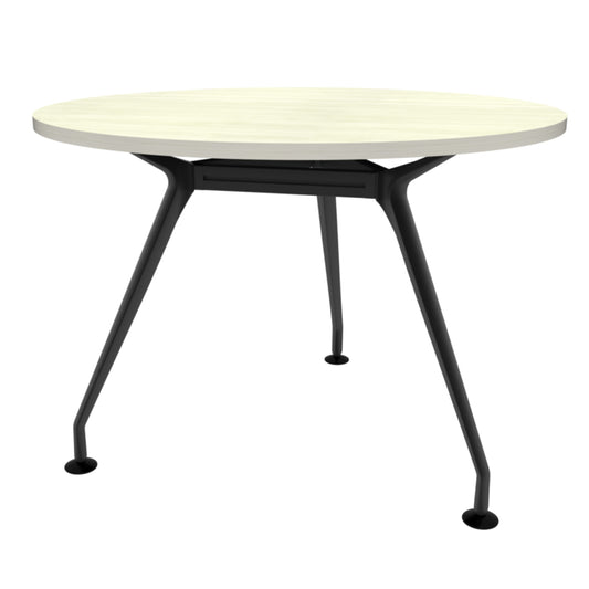 Heartwood HDL Innovations Upscale 5 person Round Meeting Table - Winter Wood Black