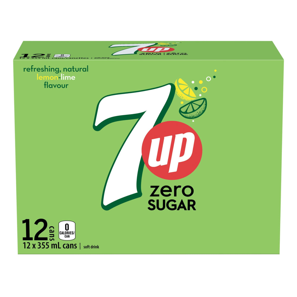 7UP Zero Citron Vert - 355 ml - Paquet de 12