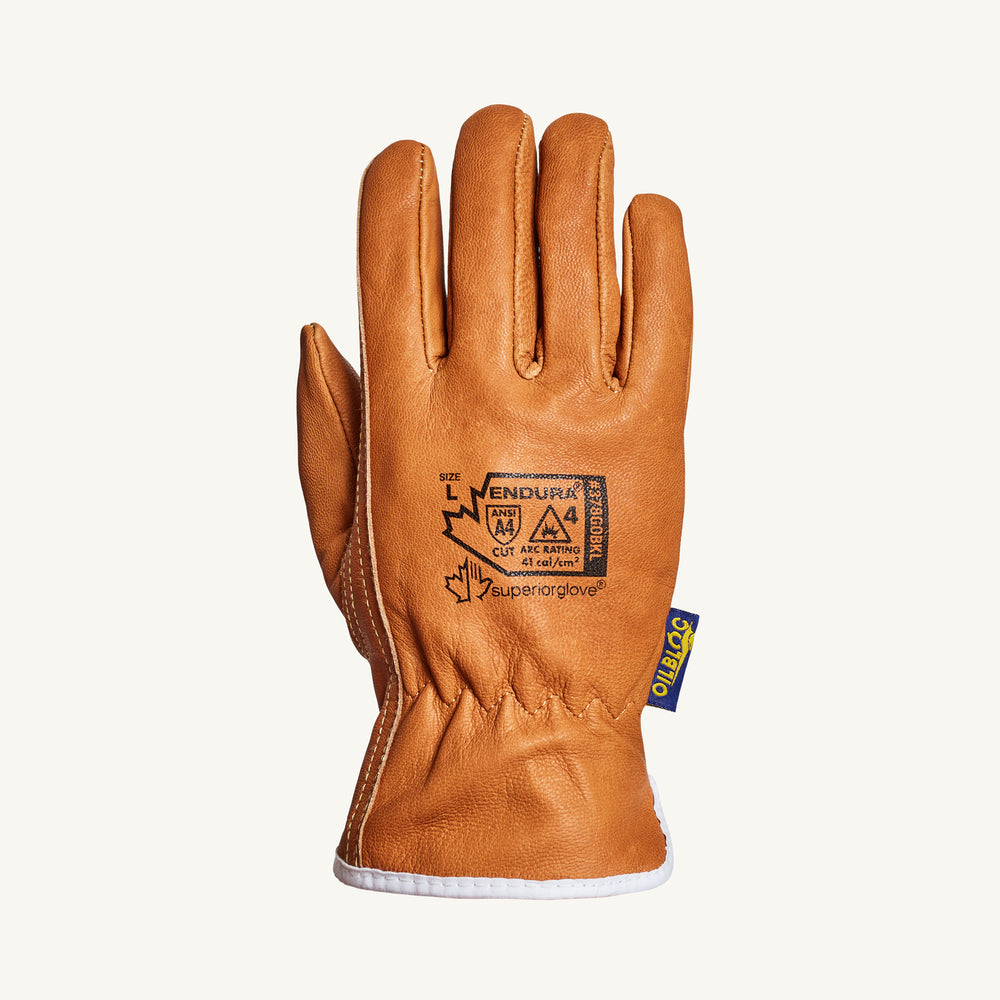 Endura Leather Driver's Gloves - Brown - Medium - Each