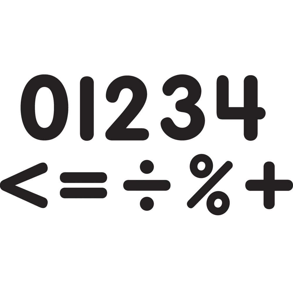 Teacher Created Resources Black Classic 2-1/2" Magnetic Numbers Set - 65 Pieces