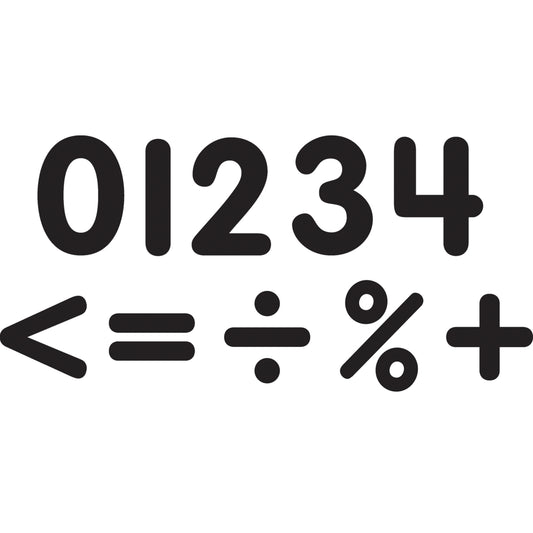 Teacher Created Resources Black Classic 2-1/2" Magnetic Numbers Set - 65 Pieces