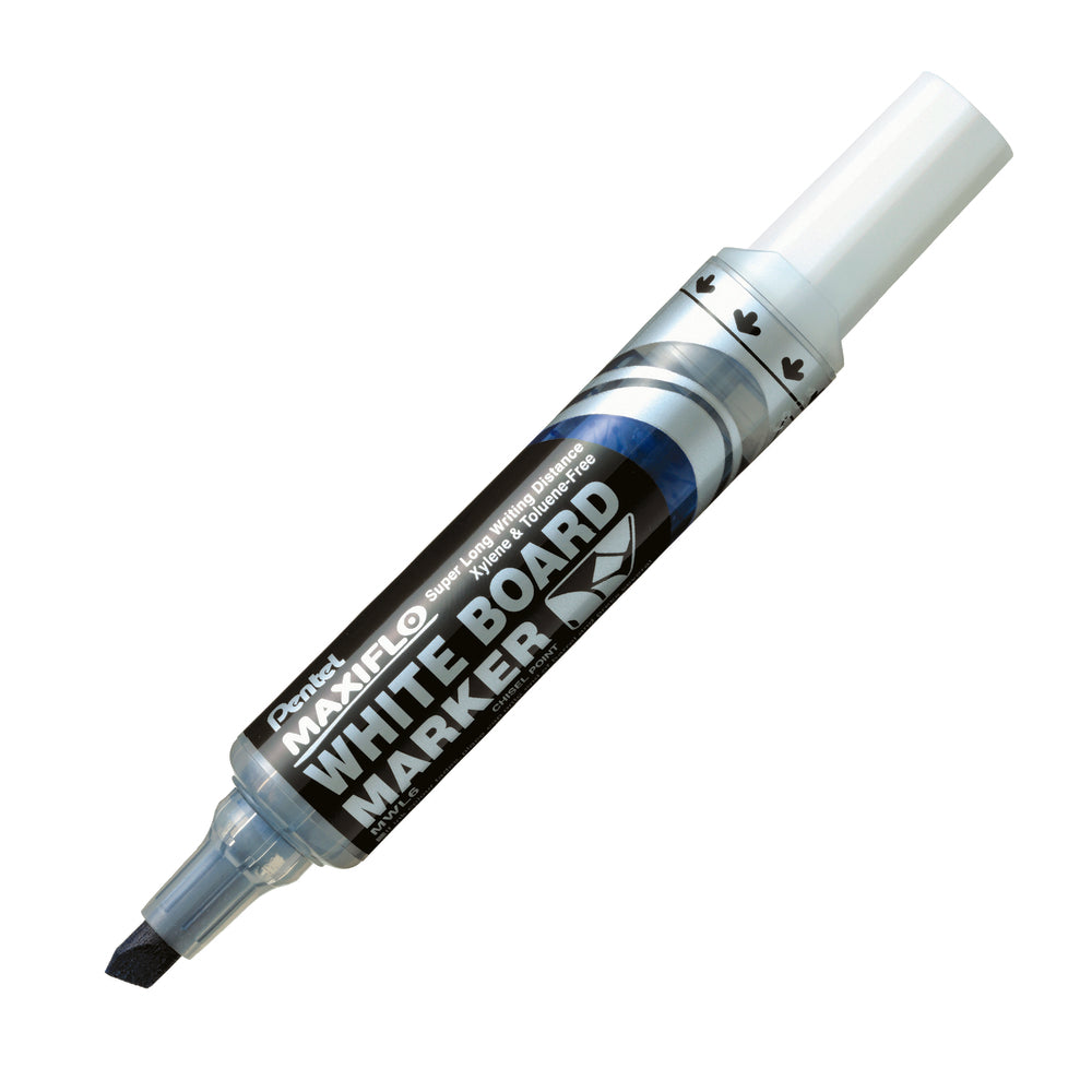 Marqueur pour tableau blanc Pentel Maxiflo - Pointe biseautée large - Bleu