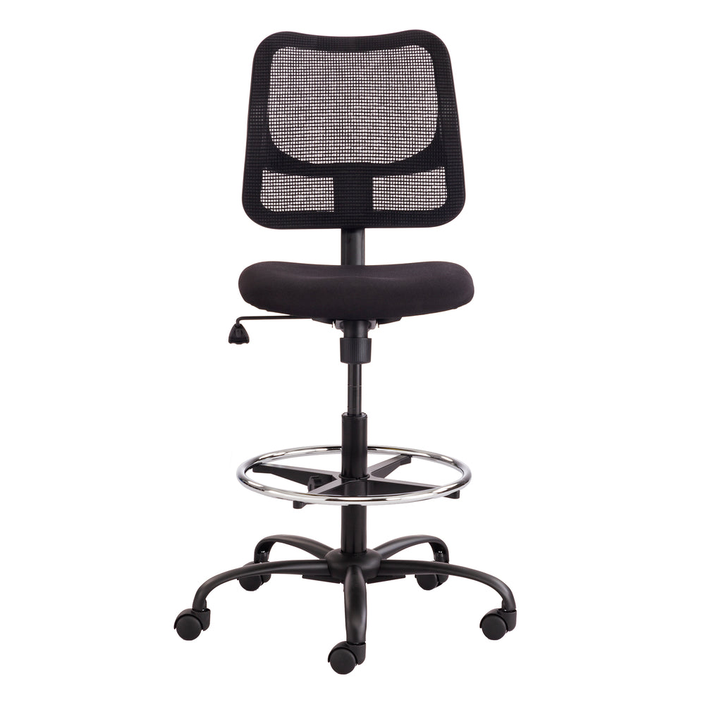 Chaise haute extensible Safco Vue avec dossier en maille - Noir