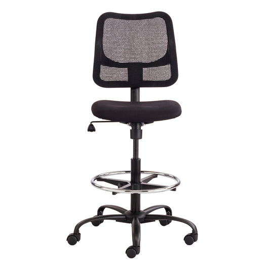 Chaise haute extensible Safco Vue avec dossier en maille - Noir