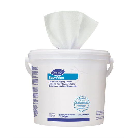 Diversey Easywipes disposable wipes - 125/tube - 6 Pack