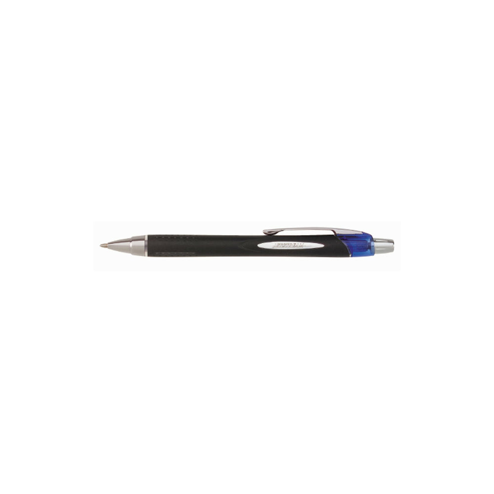 Stylo à bille rétractable Uni-Ball Jetstream - Pointe moyenne - 1,0 mm - Encre bleue