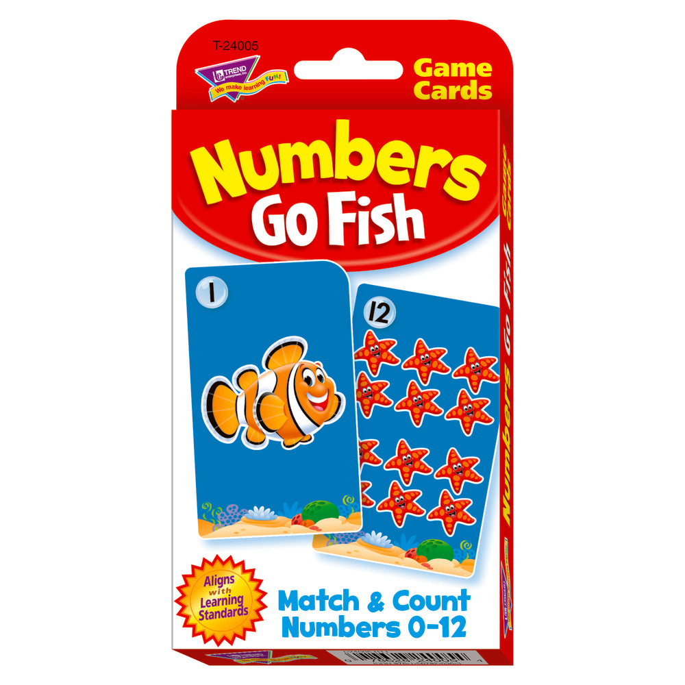 TREND enterprises Numbers Go Fish Challenge Cards - 5.25" L x 3.12" W - 56 Pack