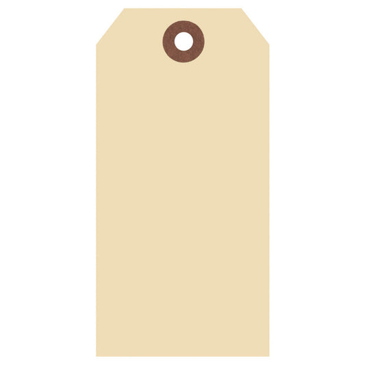 Merangue Plain Shipping Tags - Size 7 - 5-3/4" x 2-7/8" - Manila - 1000 Pack