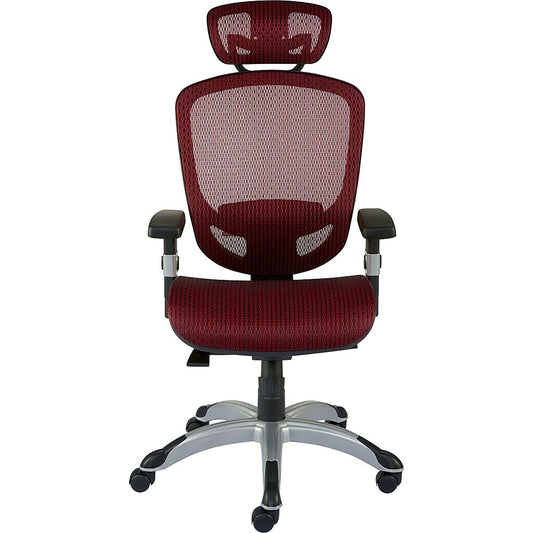 Union & Scale FlexFit Hyken Mesh Task Chair with Adjustable Arms - Red