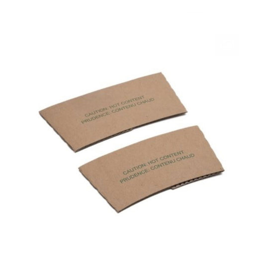 Eco-Packaging Double Layer Paper Cup Sleeve for 8oz Hot Cups - 1000 Pack