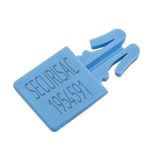 Scellés de sécurité à fermeture éclair numérotés pour sacs de courrier et d'argent du groupe Ro-El, bleus, 250/paquet