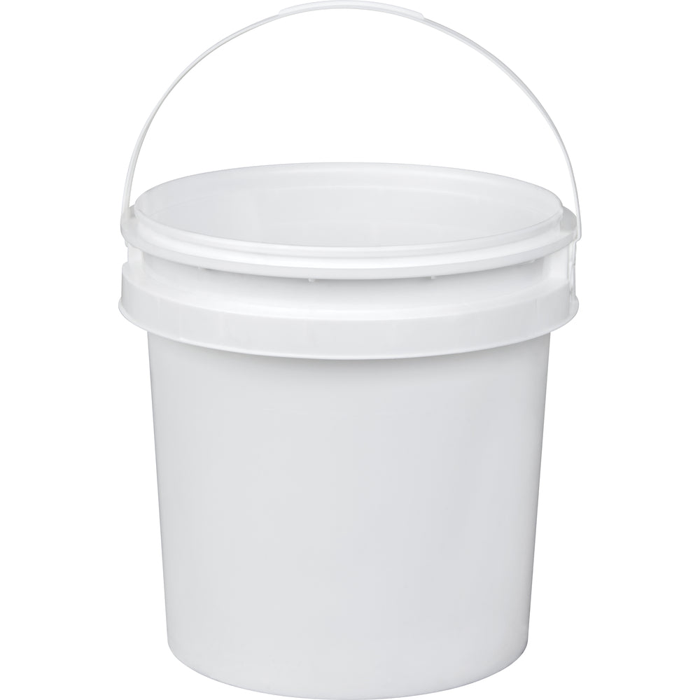 Plastic Pail - 2.3 gal. Capacity - Plastic - White - 10 Pack