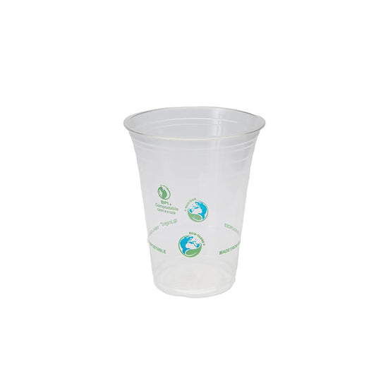 Eco-Packaging Clear Cold Cup - Compostable - 16 oz. - 1000 Pack