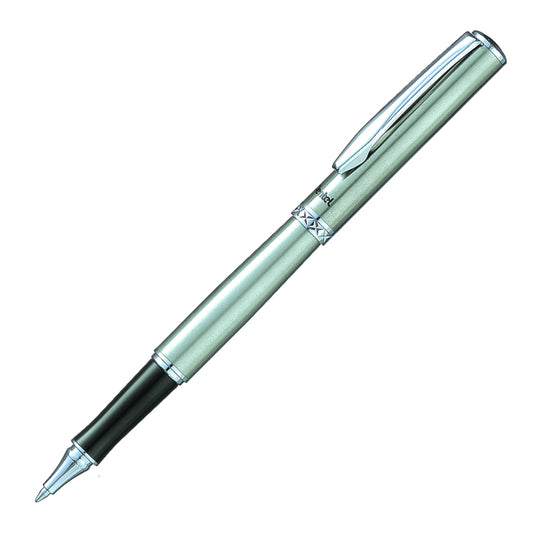 Pentel Sterling Energel Premium Liquid Gel Pen - 0.7mm - Silver Barrel - Black Ink