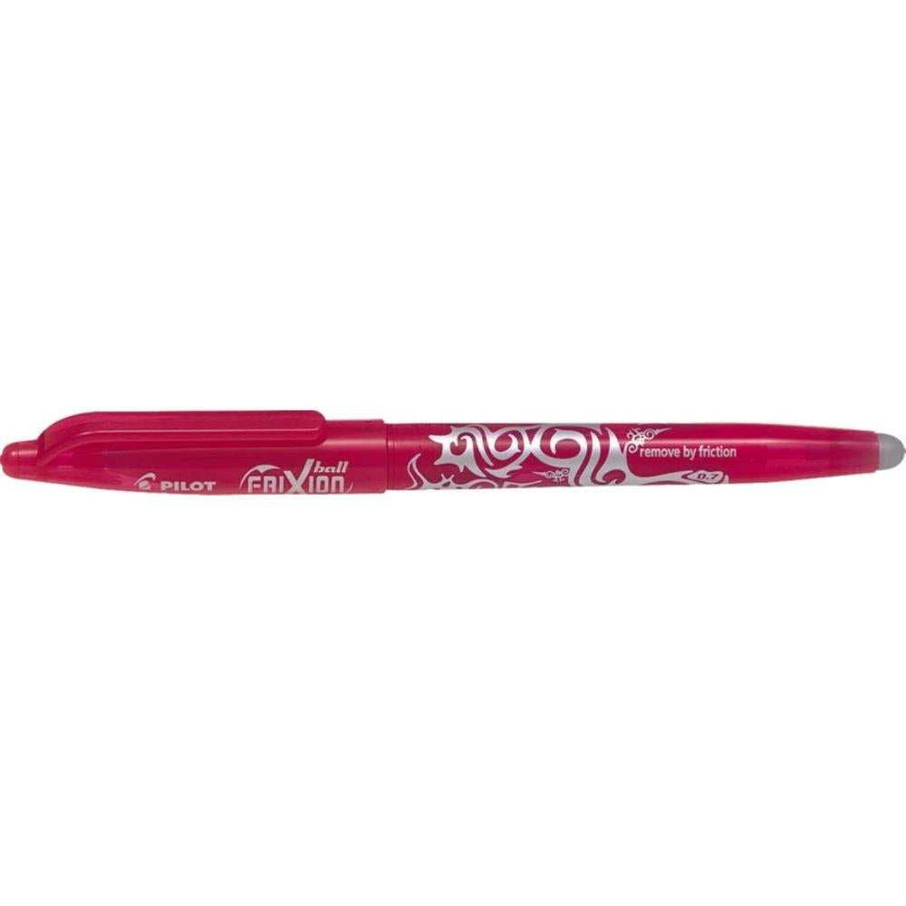Stylo gel effaçable Pilot Frixion Ball. 0,7 mm. Rose. Boîte de 12.