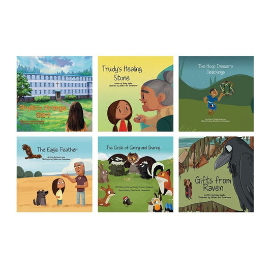 Coffret de 6 livres de rimes à couverture rigide de Medicine Wheel Education