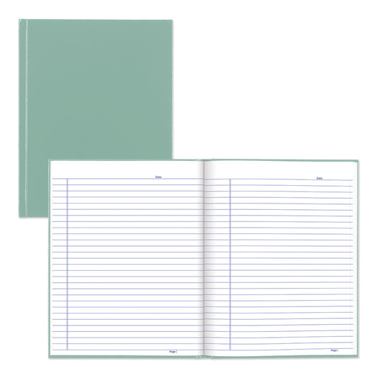 Blueline Pastel Hardcover Notebook - 9-1/4" x 7-1/4" - 144 Pages - Sage