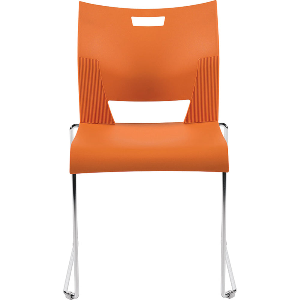 Global Duet Multipurpose Stacking Armless Task Chair - Carrot