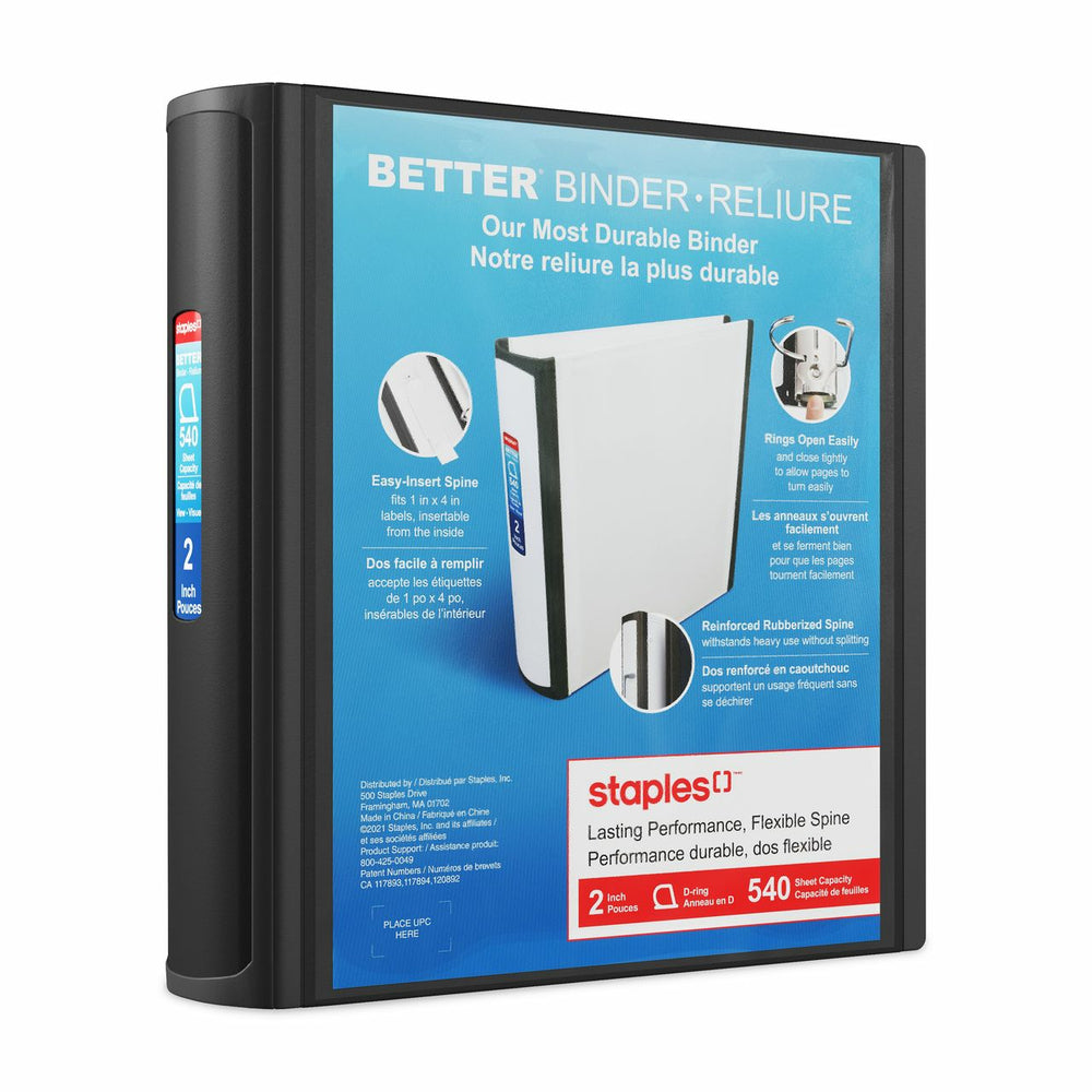 Staples Better Binder - 2" - Black