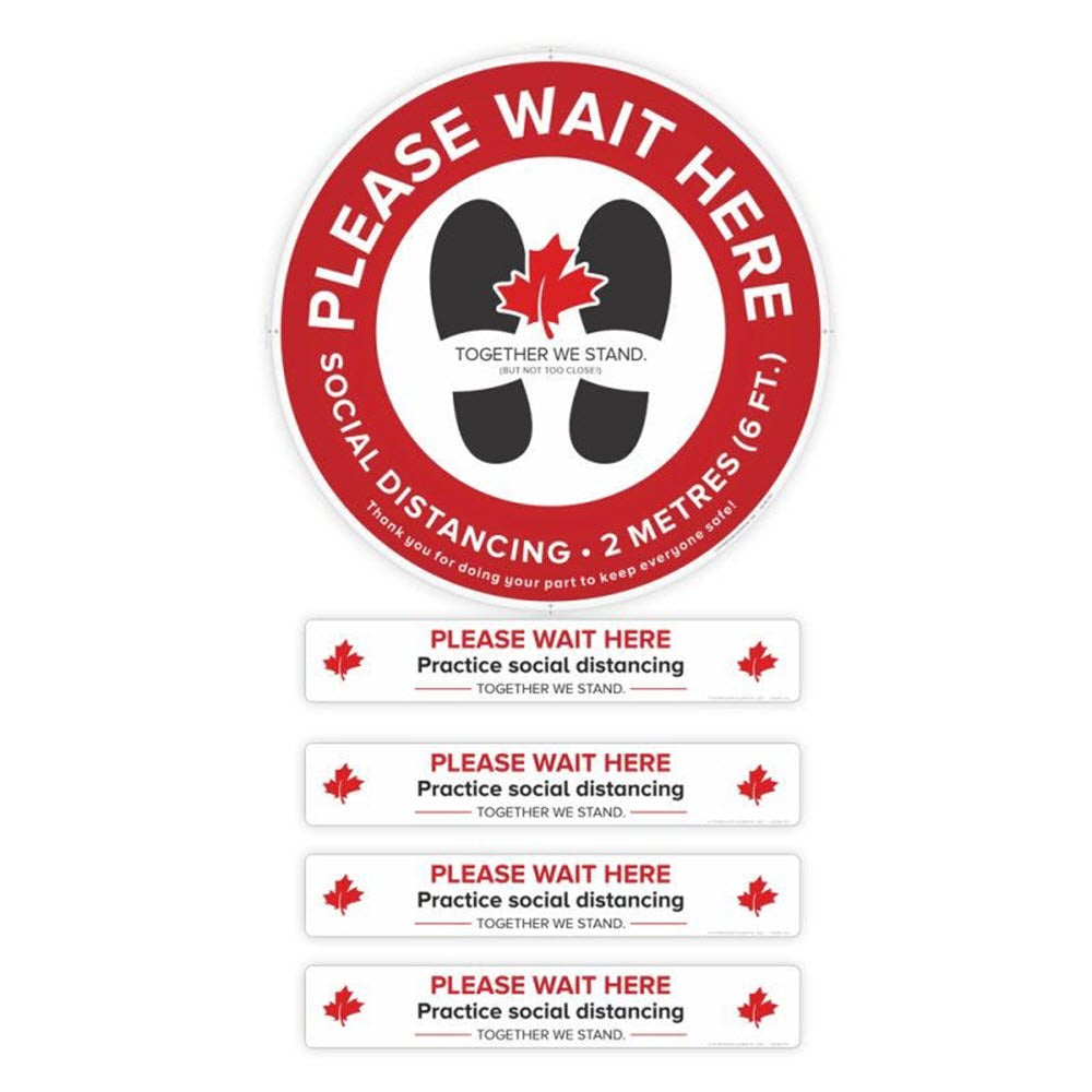 Eddie’s - Safe Step Social Distancing Floor Decal Kit - Vinyl - English