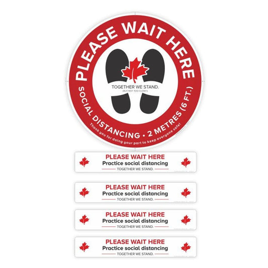 Eddie’s - Safe Step Social Distancing Floor Decal Kit - Vinyl - English