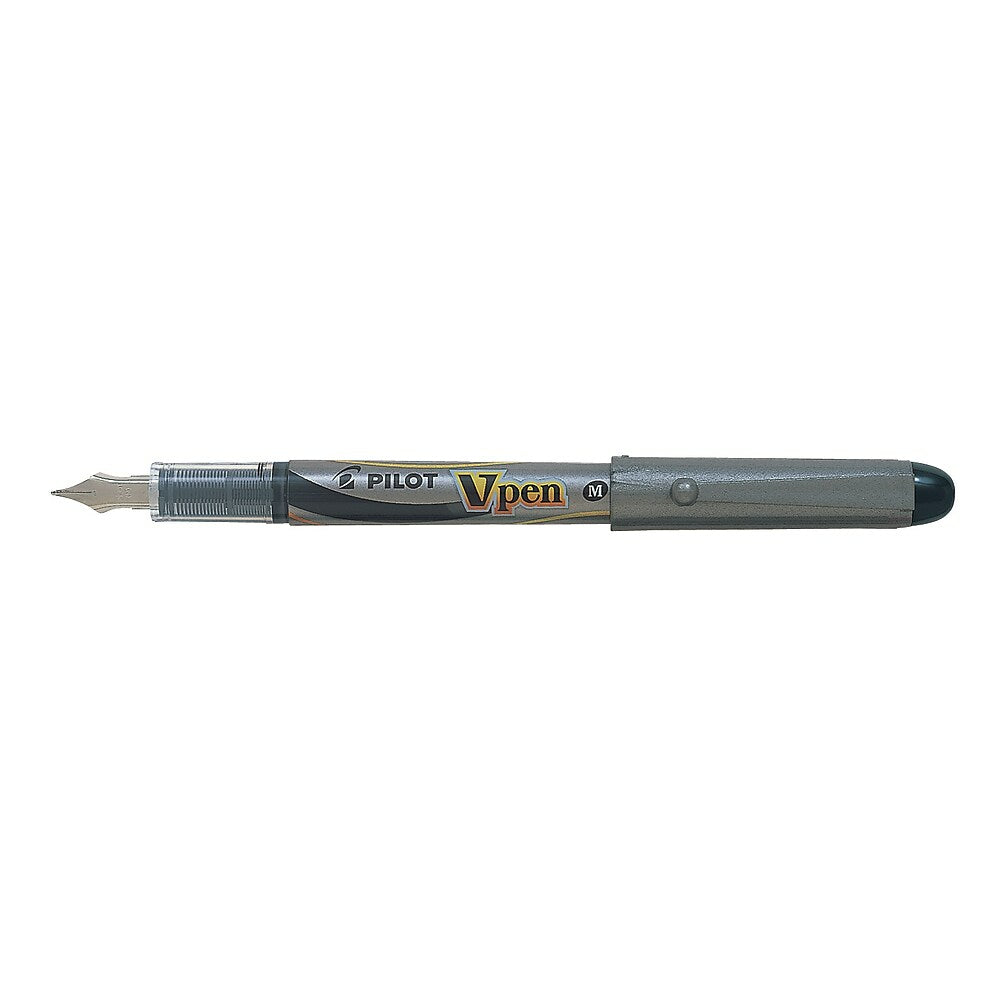 Pilot Vpen Disposable Fountain Pens - Medium Point - Black (SVP-4M-BK)