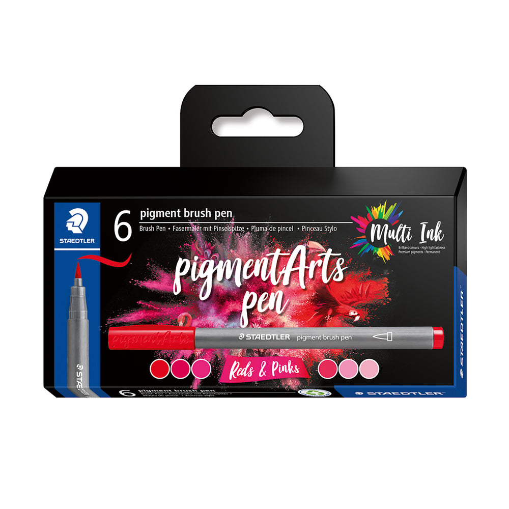 Staedtler Pigment Art Red - Pink - Assorted - 6 Pack